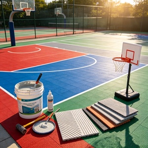 Inolp Uniform Mixing Long Service Life Environment Friendly Adhesive Cheap Outdoor Basketball Court Flooring Outdoor Padel Court - Product Image 1