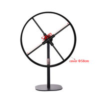 Ventilateur holographique 3D LED haute résolution 52 cm, support de bureau réglable, housse de protection amovible, projecteur holographique 3D