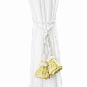 Modern Minimalist Premium Flower Design <strong>White</strong> <strong>Gauze</strong> Curtain Strap Breathable Dyed Nonwoven Pattern for Living Room Tiebacks - Product Image 6