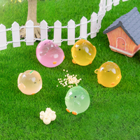 En gros Personnalisé Micro Paysage Créatif Mignon Lumineux Orange Fruits Poulet Jardinage Ornement Accessoires Ornement De Bureau