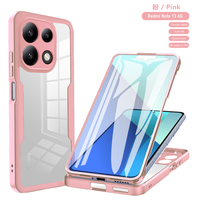 Étui de téléphone portable transparent 360 pour Redmi Note 15 Pro+/15 Pro/15/14/13 Protection intégrale double face
