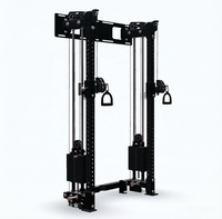 Máquina de entrenamiento funcional de montaje lateral en pared con sistema de poleas de doble cable para gimnasio en casa, entrenamiento de fuerza de cuerpo completo