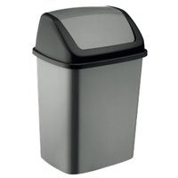 Seau de rangement en plastique compact couvercle pivotant facile à nettoyer petite poubelle pour comptoirs de cuisine à domicile salle de bain poubelle durable
