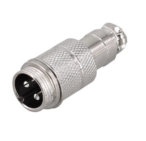 GX16 popo ortak tipi erkek tak dişli kablo montaj lehim gümüş GX16 2/3/4/5/6/7/8/9/10 Pin popo ortak erkek tak - Product Image 1