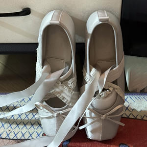 Ballerines en cuir véritable pour femmes, style rétro décontracté, avec nœud en soie française, imperméables, adaptées à toutes les saisons - Product Image 6