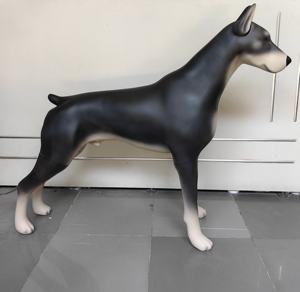 <span class=keywords><strong>Dober</strong></span> pintura Cool perro modelo fibra de vidrio Doberman Pinscher tamaño real mascota tela pantalla fibra de vidrio Doberman maniquí perro modelo - Product Image 2