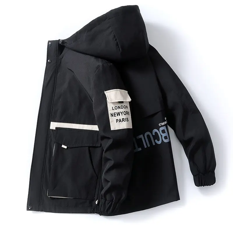 Custom Hooded Windbreaker Fashion Casual Waterproof Trend Jacket Men