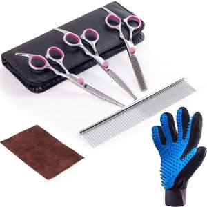 Tesoura para tosa de pets, tesoura de ponta redonda para cachorro, kit de tosa, - Product Image 2