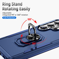 Funda para Teléfono S25 Edge con Soporte de Anillo, Nueva Funda Protectora Móvil Antigolpes de Doble Capa TPU+PC 2 en 1 para Samsung Galaxy S26 Ultra 2025
