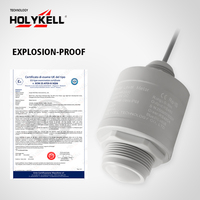 Capteur radar compact Holykell pour la mesure continue du niveau des eaux usées, capteur de niveau radar 20m