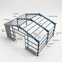 Estructura Metálica Prefabricada Estándar Australiana TOPPRE, Cobertizo Portátil de Acero Galvanizado, Edificio Industrial para Oficinas
