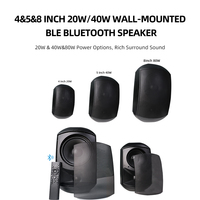 Altavoz de Pared BLE de 20W-40W, Altavoz de Cine en Casa con Control Remoto para Uso Doméstico y Comercial, Compatible con Computadoras y Teléfonos Móviles