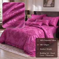 Tissu Brocart 100% Polyester Vente en Gros Usine Doux et Agréable pour la Peau 120GSM Poids Moyen Jacquard Tissé Écologique pour Literie