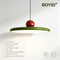 Lustre en fer à LED à spectre complet Boyid avec alimentation CA 220V, indice de protection IP33, CRI élevé 80, durée de vie de 30 000 heures, design moderne pour salon