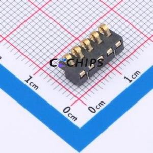 GT-BTP25005-0350A-010A Blade/Spring Contact Battery Connector SMD,P=2.5mm Connector Spring Contact Type 2.5mm 5P Vertical Mount - Product Image 1