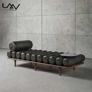 Moderne Hotel Woonkamer Bruin Comfy Daybed Sofa Bankje Slaapkamer Leer Leisure Bed End Kruk - Product Image 5