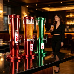 Customized Bar Nightclub Party Luxury Glossy Iron <b>Beer</b> Tower 3L Capacity Durable Beverage Liquor Juice Draft <b>Beer</b> Serving - Product Image 6