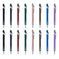 Stylo bille capacitif à écran tactile pour imprimer le logo, stylo bille en aluminium multicolore, nouveau stylo en métal perforé