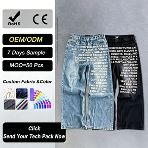 <span class=keywords><strong>Jeans</strong></span> <span class=keywords><strong>Boyfriend</strong></span> Personalizzati da <span class=keywords><strong>Uomo</strong></span> all'Ingrosso, Stile Casual Primaverile High Street, Vestibilità Comoda in Denim di Cotone - Product Image 1
