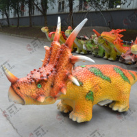 Modèle de scooter animatronique électrique à monnayeur en forme de dinosaure pour enfants, pour parcs d'attractions