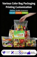 Sac de conservation des fruits perforé XingMao, matériau PET/CPP, fermeture éclair supérieure, scellage à huit côtés, impression couleur laminée, portable