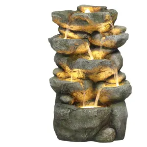جديد أشكال نماذج للحديقة من الراتنج الزخرفية خاصية الماء حجر الجبلية نافورة مصنوعة من عالية الجودة الحجر الطبيعي