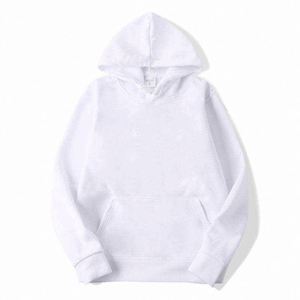 Sudaderas con Capucha Lisas Baratas Promocionales para Fabricantes, Sudaderas Básicas Blancas y Negras de Poliéster y Algodón con Estampado Serigrafiado - Product Image 3
