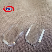 Couverture de protection en verre de cristal de saphir polygonal avec revêtement AR optique pour les écrans des appareils de beauté
