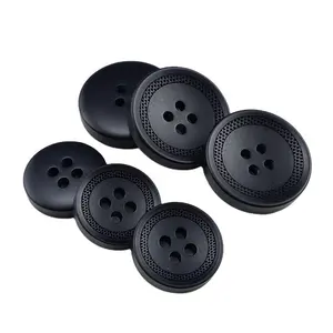 Shirt Shell Button For Clothes Cheap Plastic Black Resin Round Sustainable Quality Press Plastic Resin Flatback Snap Button Dyed