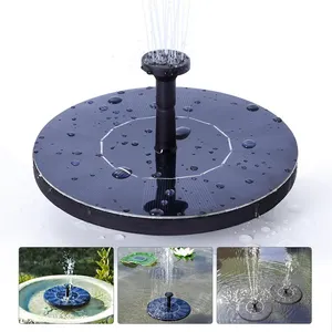 Solar Fountain Pump Water Pipe Fish Pond Bird Bath Pool Garden DIY Panel 16CM dia