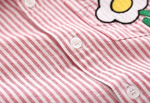 Camisa de Niño a Rayas con Bordado Abstracto de Algodón de Manga Larga con Tirantes de Ali Express Turquía - Product Image 2