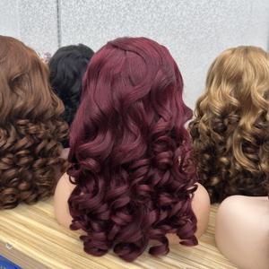 Cheveux bruts humains vietnamiens bouclés sans colle vendeurs moins chers 13X4 dentelle frontale <span class=keywords><strong>20</strong></span> pouces perruque <span class=keywords><strong>de</strong></span> couleur pour femme noire - Product Image 2