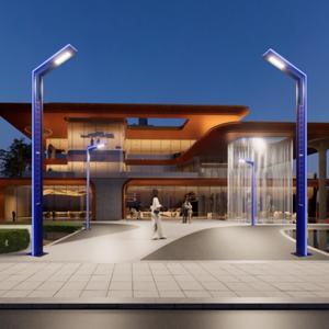 Farola Solar Integrada con Poste de Aluminio de 3m, Lámpara LED IP65 para Exteriores, Parques, Patios, Jardines y Paisajes - Product Image 2