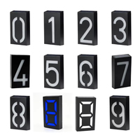 Plaque de porte solaire avec numéro 0-9, panneau numérique LED, haute luminosité, étanche, éclairage extérieur, plaque de porte solaire avec numéro