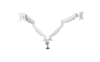 Support de moniteur double bras réglable avec tête rotative et pince de bureau, bras de levage à hauteur réglable pour le bureau et le gaming