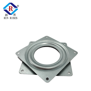 Plaque <span class=keywords><strong>pivotante</strong></span> carrée de remplacement en métal Lazy Susan Bearing Turntable TV Rack Desk Seat Swivel Plate - Product Image 6