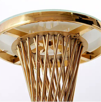 Expositor de Pasteles en Espiral de Lujo con Forma de Reloj de Arena, Soporte Redondo de Acero Inoxidable Dorado para Tartas de Boda, Set de Mesa para Postres para Alquiler en Fiestas