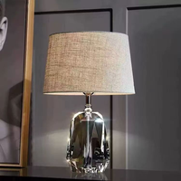 Lámpara de Mesa LED E26 de Cristal K9 de Diseño Americano Minimalista para Decoración de Villas, Lámpara de Escritorio para Mesita de Noche, AC 110-240V, Lámpara de Lectura