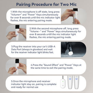 Micrófono de Karaoke, Micrófono de Karaoke Recargable con Receptor USB-A y USB-C, Conexión Plug and Play, Sin Necesidad de Emparejar - Product Image 6