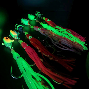 100g 150g 200g 250g 300g Señuelo de pesca con cabeza de jig para jigging, tipo Squid Skirt Slow Tai Rubbers Snapper Kev Cable <span class=keywords><strong>Sx</strong></span> Switch, con anzuelo - Product Image 3