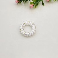 Lot de 100 élastiques à cheveux en spirale de 4 cm à motif floral, style fil téléphonique, accessoires de mode pour cheveux