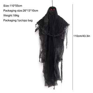 Decoración Luminosa de Fantasma sin Rostro con Cadena de Hierro para Fiestas de Halloween, Reuniones, Casa Embrujada, <span class=keywords><strong>Escape</strong></span> <span class=keywords><strong>Room</strong></span> - Product Image 6