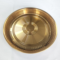 JY-82108 hohe Deckel Gold Einweg verpackung Kunststoff Prägung Sushi Verpackung Box PS Runde Kuchen Box für kalte Speisen