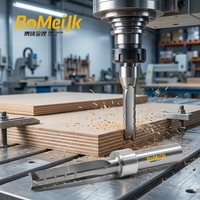 BoMeiJK TCT Fraise à rainurer 3 dents hélice 45° en carbure pour MDF, bois dur, panneaux de particules, contreplaqué - OEM/ODM