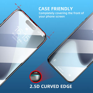 <span class=keywords><strong>Protection</strong></span> d'écran en verre trempé sérigraphié pour <span class=keywords><strong>iPhone</strong></span> 15, 16, 17 Series, bords fins, antistatique et anti-rayures, vente en gros - Product Image 3