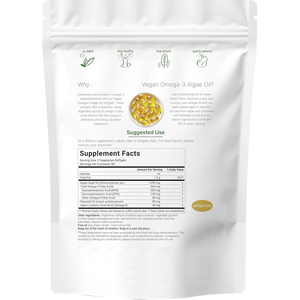 Huile d'algues oméga 3 végétalienne 240 gélules végétales Alternative à l'huile de poisson Complément alimentaire pour adultes <span class=keywords><strong>DHA</strong></span> 500 mg DPA 100 mg à base de plantes - Product Image 2