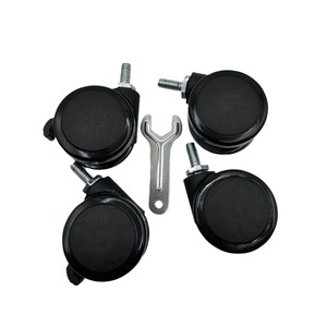 Juego de 4 Ruedas Giratorias de 2 Pulgadas, Ruedas de Poliuretano Resistentes con Freno, Silenciosas, para Muebles, Banco de Trabajo, Carrito - Product Image 1