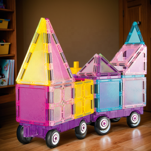2024 <span class=keywords><strong>Cool</strong></span> Gadgets 3D <span class=keywords><strong>Montessori</strong></span> tige Transparent éducation jouet carreaux magnétiques cristal clair bloc de construction ensemble voiture - Product Image 2
