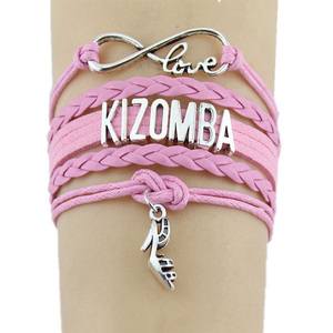 Pulsera de Aleación y Cuerda sobre Tela con Dijes de Tacones Altos de Kizomba Personalizados al por Mayor - Product Image 1