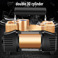 Compresseur d'air pour voiture 12V à double cylindre, pompe à pneus avec lumière LED, gonfleur automatique pour camion ou moto